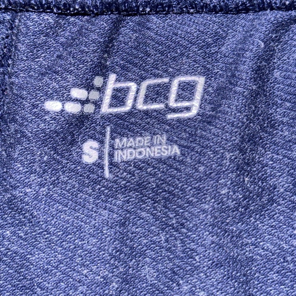 BCG navy blue soft casual shorts elastic waistband hand pockets women small - Picture 2 of 6